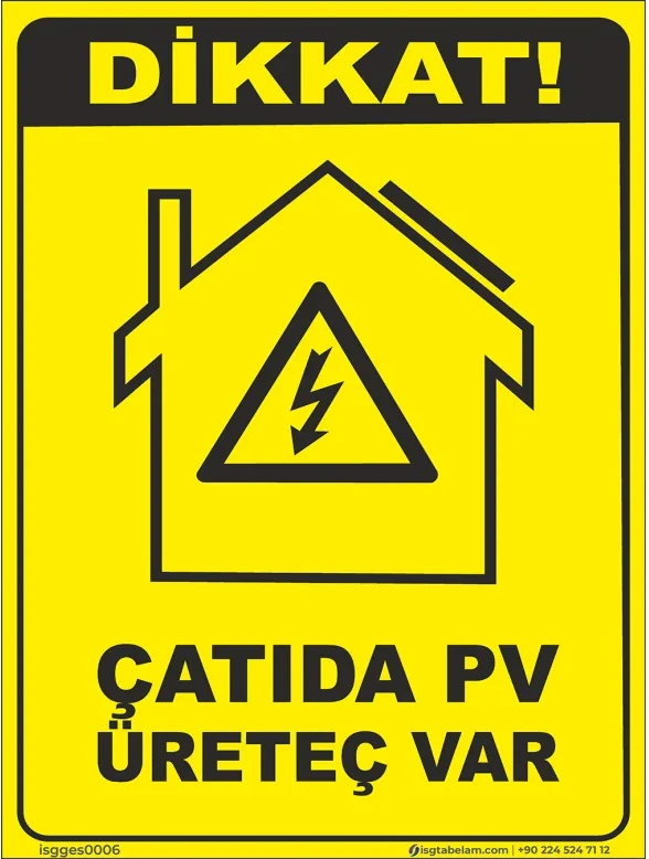 Çatıda PV Üreteç Var