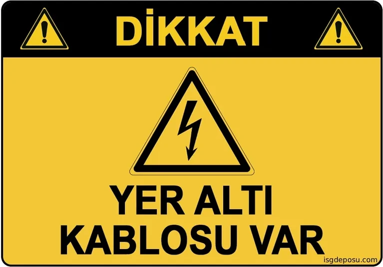 Dikkat Yer Altı Kablosu