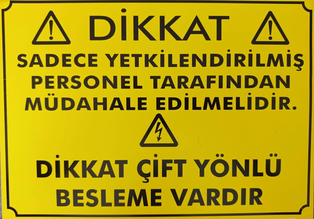 Yetkili Personel Müdahalesi · Çift Yönlü Besleme